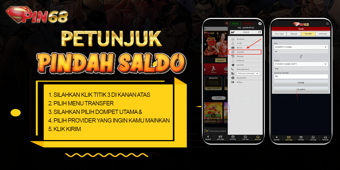 PETUNJUK PINDAH SALDO